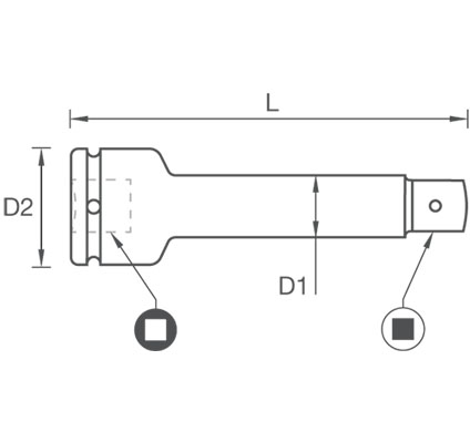 2.1/2 kare uzatma adaptrler