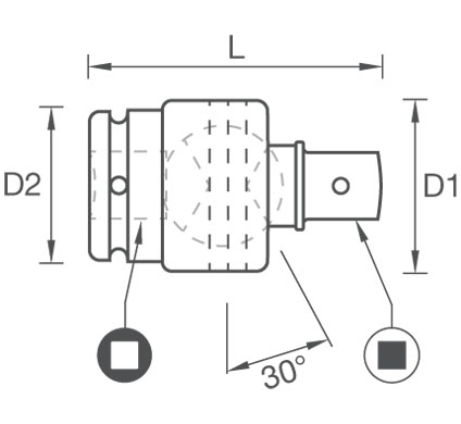 2.1/2 mafsall kare adaptrler